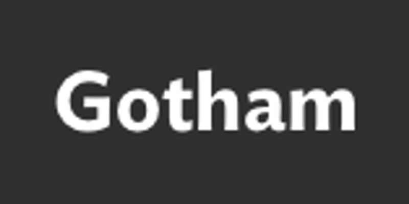 Gotham font specimen from official website